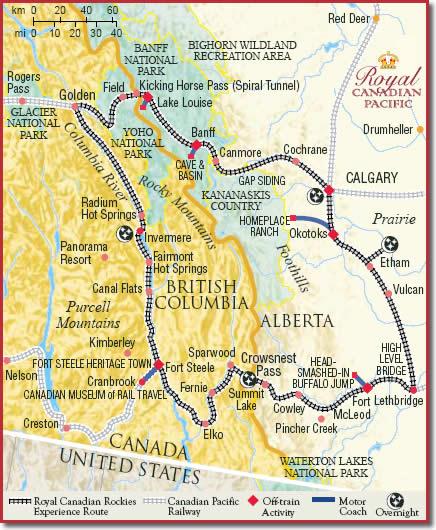 canadian royal pacific route map