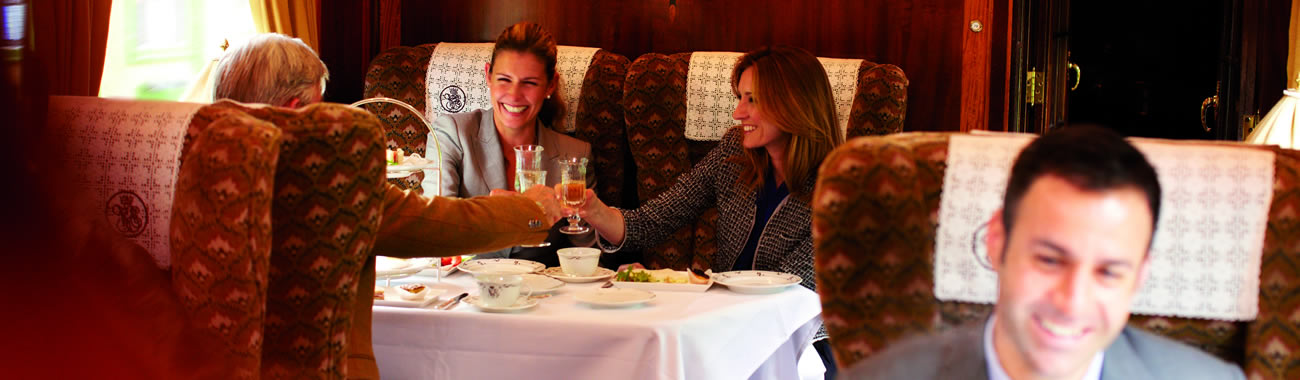 Belmond British Pullman Luxury Train Club Venice Simplon Orient Express lunch