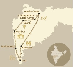 Maharastra Splendour map Luxury Train Club