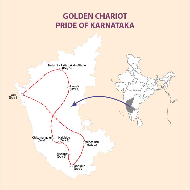 Golden Chariot Pride of Karnataka with Goa Luxury Train Club