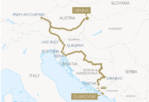 Hapsburg Express Itinerary Map Luxury Train Club