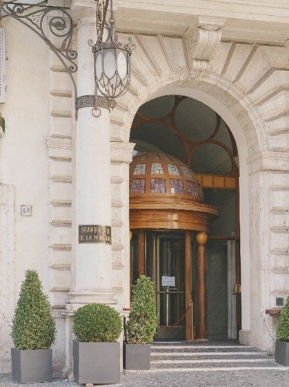 Orient Express La Minerva Hotel Rome entrance