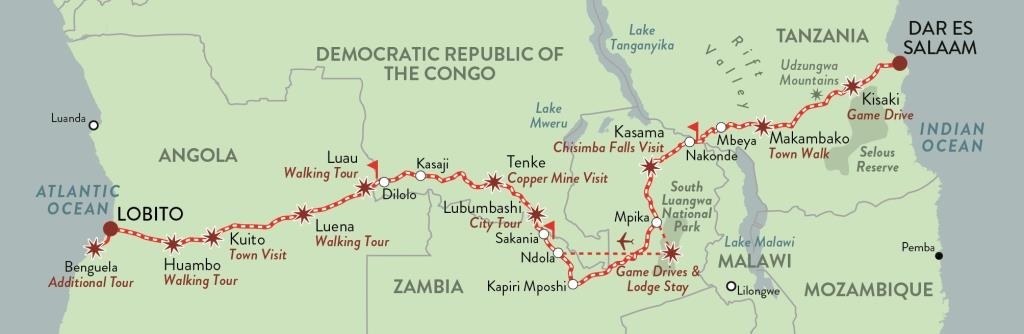 Rovos Pride of Africa Trail of Two Oceans Journey Map Luxury Train Club