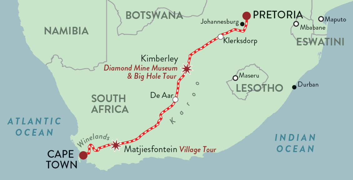 Rovos Luxury Train Africa Maps Cape Town Journey
