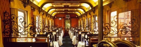 Tsars Gold Luxury Train Club restaurant car Trans-Siberian Railway