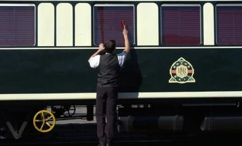 Rovos cleaning windows during the journey Luxury Train Club